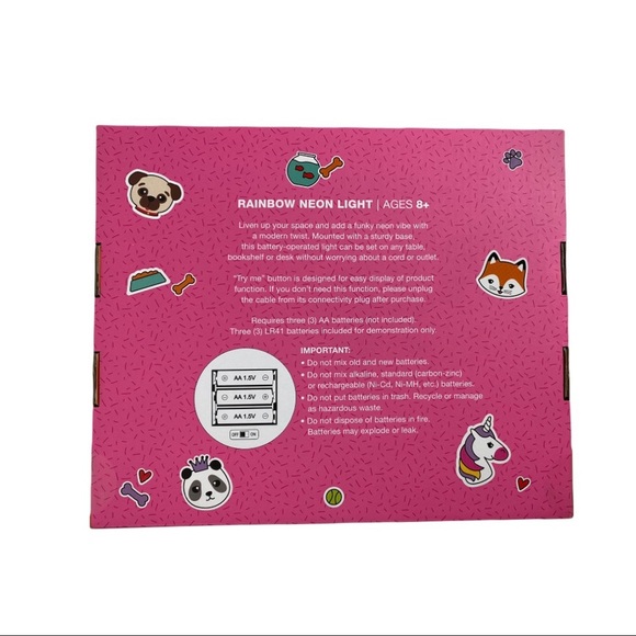 NIB FURever FRIENDS Rainbow Neon Light - Picture 2 of 7